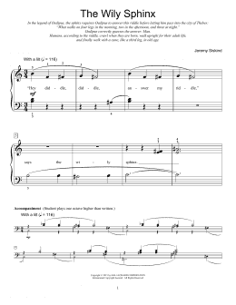 page one of The Wily Sphinx (Educational Piano)