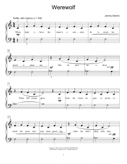 page one of Werewolf (Educational Piano)