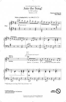 page one of Join The Song! (TTBB Choir)