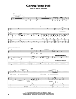 page one of Gonna Raise Hell (Guitar Tab)