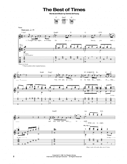 page one of The Best Of Times (Guitar Tab)