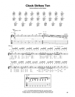 page one of Clock Strikes Ten (Guitar Tab)