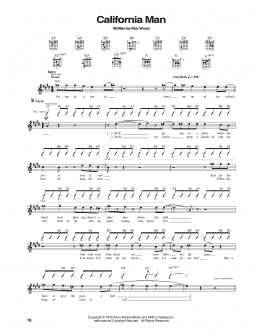 page one of California Man (Guitar Tab)