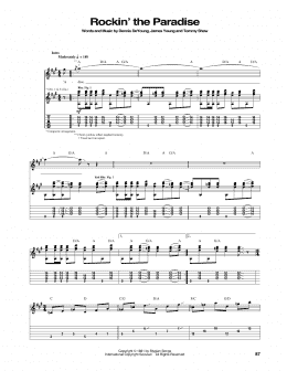 page one of Rockin' The Paradise (Guitar Tab)