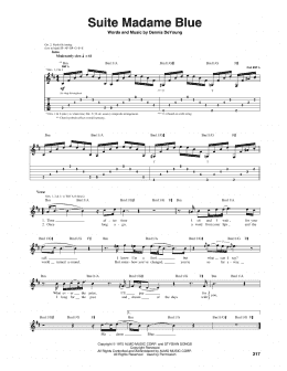 page one of Suite Madame Blue (Guitar Tab)