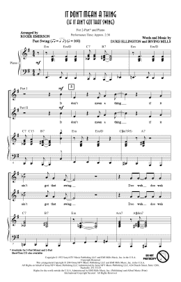 page one of It Don't Mean A Thing (If It Ain't Got That Swing) (2-Part Choir)