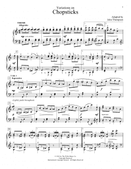 page one of Variations On Chopsticks (Educational Piano)