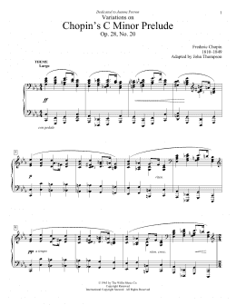page one of Variations On Chopin's C Minor Prelude (Educational Piano)