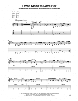 page one of I Was Made To Love Her (Guitar Tab)