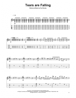page one of Tears Are Falling (Solo Guitar Tab)