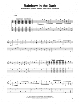 page one of Rainbow In The Dark (Solo Guitar)