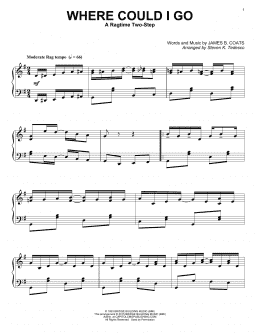 page one of Where Could I Go [Ragtime version] (Piano Solo)