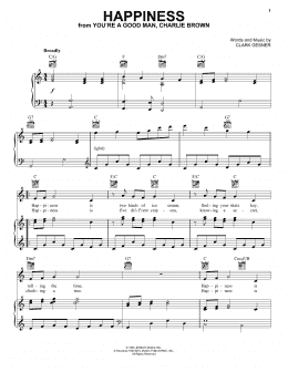page one of Happiness (Piano, Vocal & Guitar Chords (Right-Hand Melody))