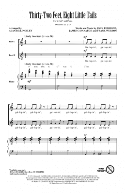 page one of Thirty-Two Feet, Eight Little Tails (2-Part Choir)