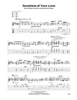 page one of Sunshine Of Your Love (Guitar Tab)