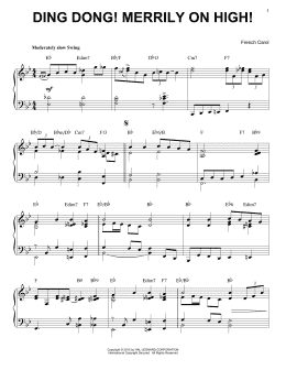 page one of Ding Dong! Merrily On High! [Jazz version] (arr. Brent Edstrom) (Piano Solo)