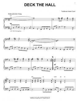 page one of Deck The Hall [Jazz version] (arr. Brent Edstrom) (Piano Solo)