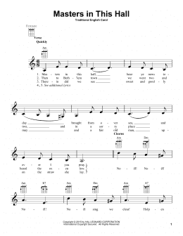 page one of Masters In This Hall (Ukulele)