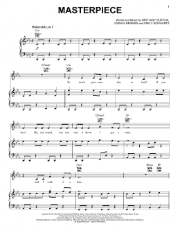page one of Masterpiece (Piano, Vocal & Guitar Chords (Right-Hand Melody))