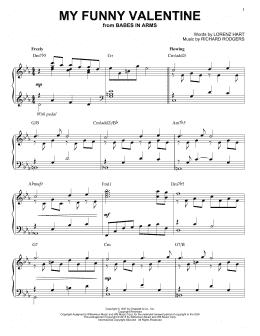 page one of My Funny Valentine [Jazz version] (arr. Brent Edstrom) (Piano Solo)