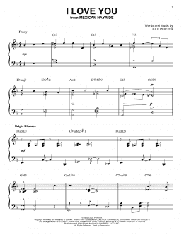 page one of I Love You [Jazz version] (arr. Brent Edstrom) (Piano Solo)