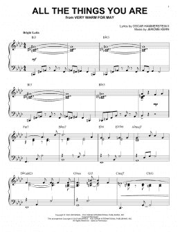page one of All The Things You Are [Jazz version] (arr. Brent Edstrom) (Piano Solo)