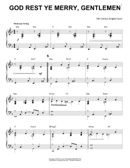 page one of God Rest Ye Merry, Gentlemen [Jazz version] (arr. Brent Edstrom) (Piano Solo)