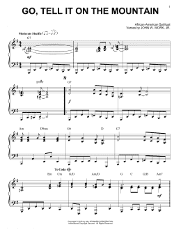 page one of Go, Tell It On The Mountain [Jazz version] (arr. Brent Edstrom) (Piano Solo)