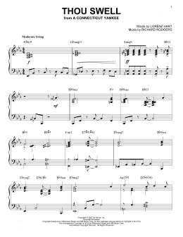 page one of Thou Swell [Jazz version] (arr. Brent Edstrom) (Piano Solo)