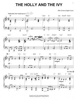 page one of The Holly And The Ivy [Jazz version] (arr. Brent Edstrom) (Piano Solo)