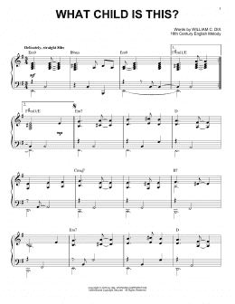 page one of What Child Is This? [Jazz version] (arr. Brent Edstrom) (Piano Solo)