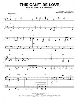 page one of This Can't Be Love [Jazz version] (arr. Brent Edstrom) (Piano Solo)
