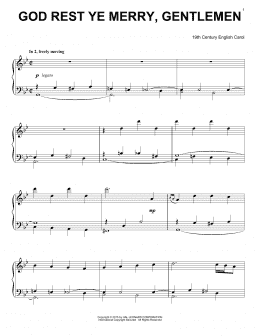 page one of God Rest Ye Merry, Gentlemen (Piano Solo)