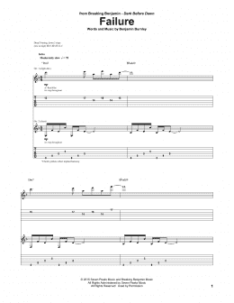 page one of Failure (Guitar Tab)