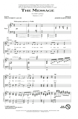 page one of The Message (SATB Choir)