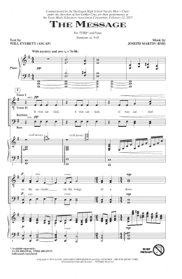 page one of The Message (TTBB Choir)