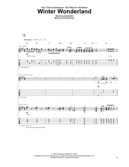 page one of Winter Wonderland (Guitar Tab)