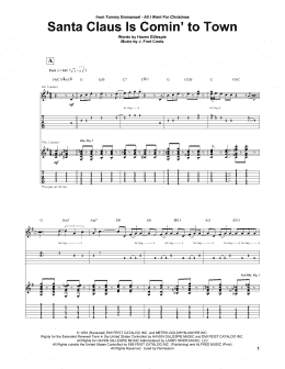 page one of Santa Claus Is Comin' To Town (Guitar Tab)