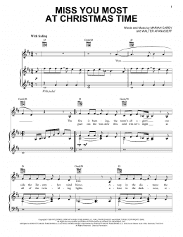 page one of Miss You Most At Christmas Time (Piano, Vocal & Guitar Chords (Right-Hand Melody))