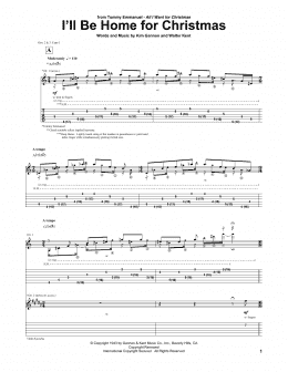 page one of I'll Be Home For Christmas (Guitar Tab)