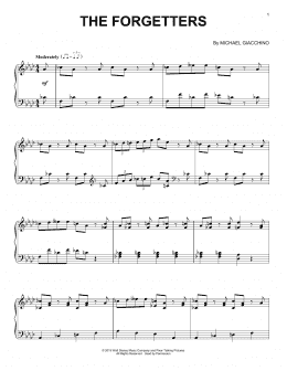 page one of The Forgetters (Piano Solo)