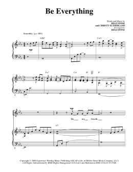 page one of Be Everything (Piano & Vocal)