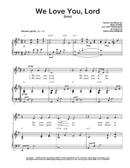 page one of We Love You Lord (Piano & Vocal)