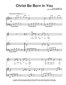 page one of Christ Be Born In You (Piano & Vocal)