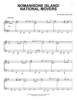 page one of Nomanisone Island/National Movers (Piano Solo)