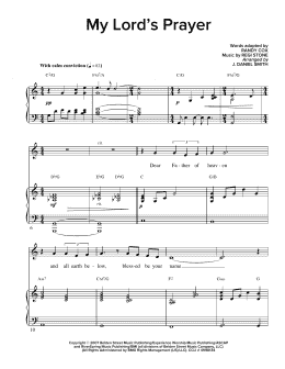 page one of My Lord's Prayer (Piano & Vocal)
