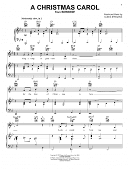page one of A Christmas Carol (Piano, Vocal & Guitar Chords (Right-Hand Melody))