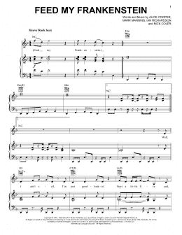 page one of Feed My Frankenstein (Piano, Vocal & Guitar Chords (Right-Hand Melody))