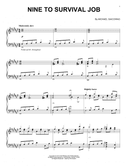 page one of Nine To Survival Job (Piano Solo)