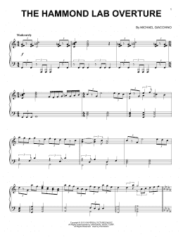 page one of The Hammond Lab Overture (Piano Solo)